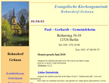 Tablet Screenshot of kirche-bohnsdorf.de